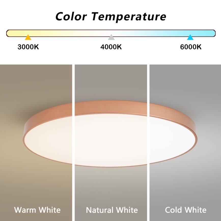 BRILAGI - Plafoniera LED POOL LED/128W/230V 3000/4000/6000K Ø 100 cm finitura bronzo