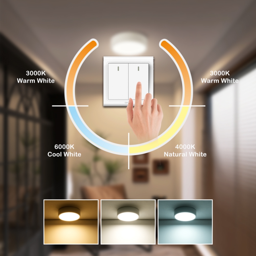 Brilagi - Plafoniera LED POOL LED/18W/230V 3000/4500/6000K Ø 20 cm bianca