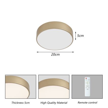 Brilagi - Plafoniera LED POOL LED/24W/230V 3000/4000/6000K Ø 20 cm oro