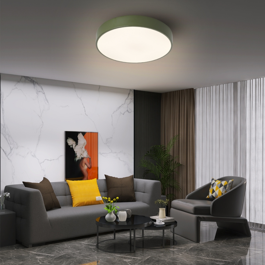 Brilagi - Plafoniera LED da soffitto POOL LED, 36 W, 230 V, 3000/4000/6000 K, Ø 30 cm, verde