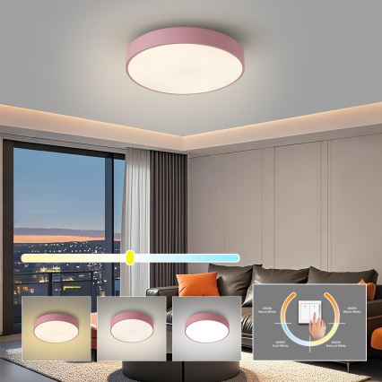 Brilagi - Plafoniera LED POOL LED/48W/230V 3000/4000/6000K diam. 40 cm rosa