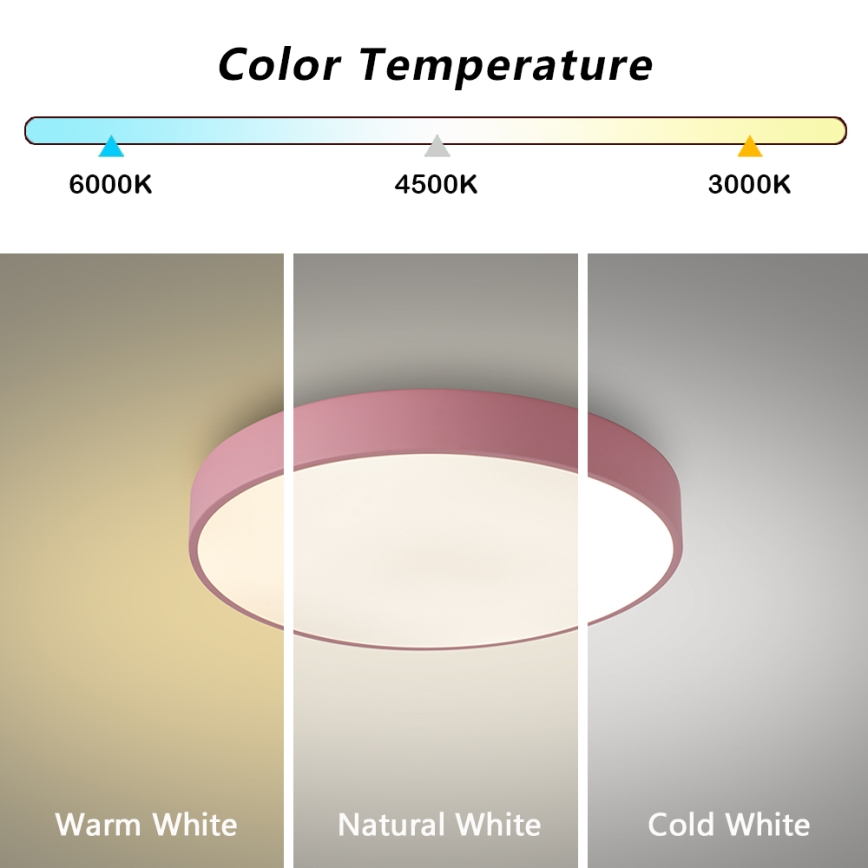 Brilagi - Plafoniera LED POOL LED/48W/230V 3000/4000/6000K diam. 40 cm rosa