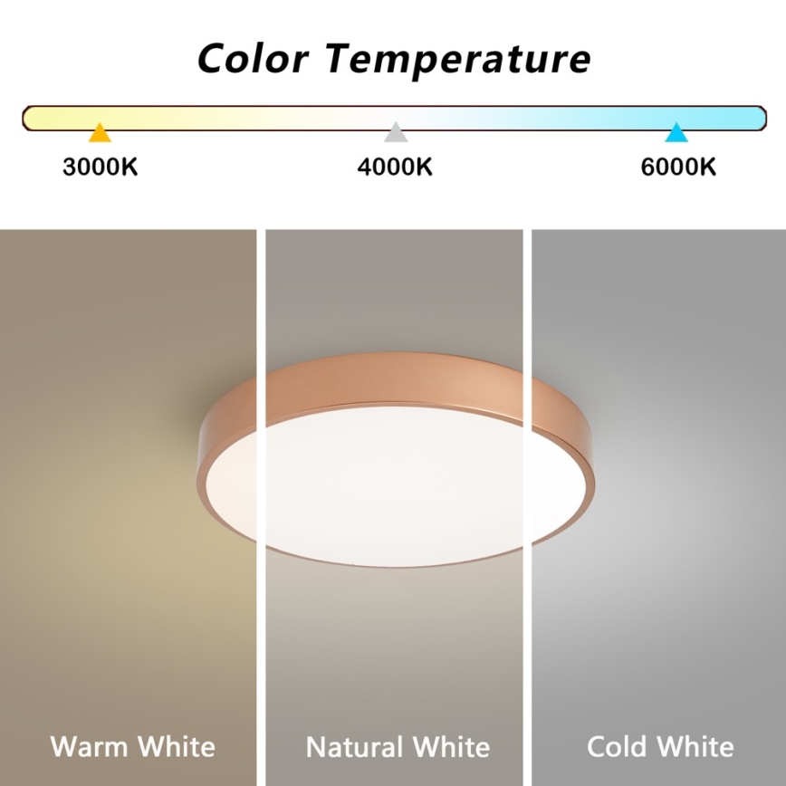 Brilagi - Plafoniera LED POOL LED/48W/230V 3000/4000/6000K Ø 40 cm bronzo