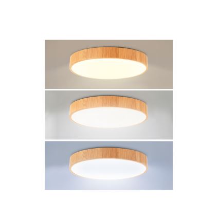 Brilagi - plafoniera LED POOL LED/48W/230V 3000/4000/6000K Ø 40 cm finitura effetto legno