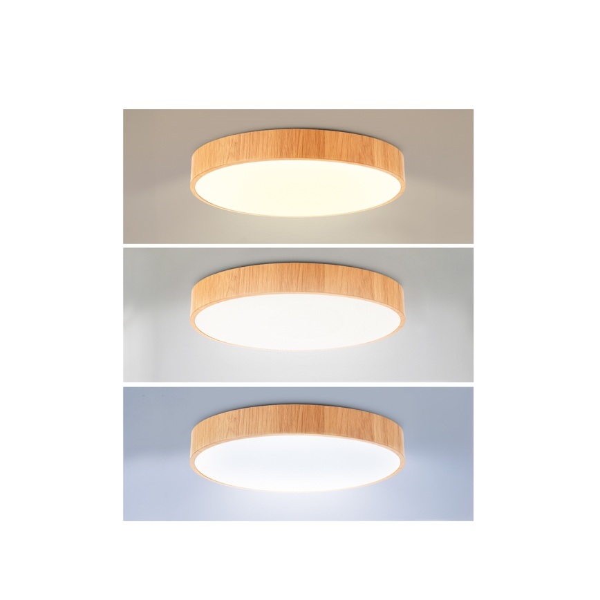 Brilagi - plafoniera LED POOL LED/48W/230V 3000/4000/6000K Ø 40 cm finitura effetto legno