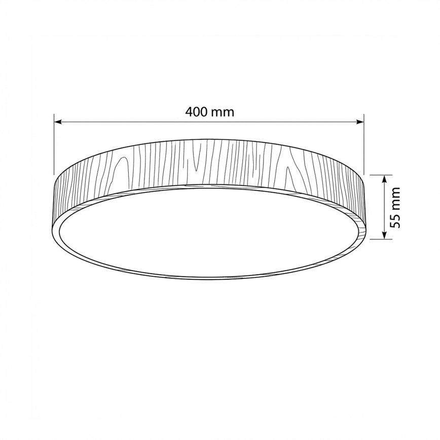 Brilagi - plafoniera LED POOL LED/48W/230V 3000/4000/6000K Ø 40 cm finitura effetto legno
