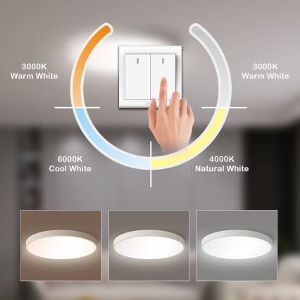 Brilagi - Plafoniera LED POOL LED/60W/230V 3000/4500/6000K 50 cm bianca