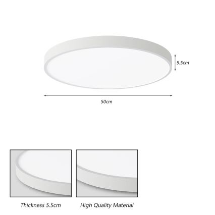 Brilagi - Plafoniera LED POOL LED/60W/230V 3000/4500/6000K 50 cm bianca