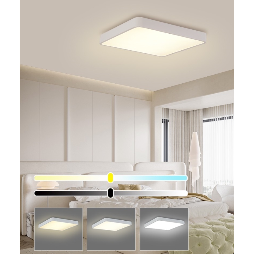 Brilagi - Plafoniera LED da soffitto POOL SQUARE LED/36W/230V 3000/4500/6000K 40x40 cm bianca