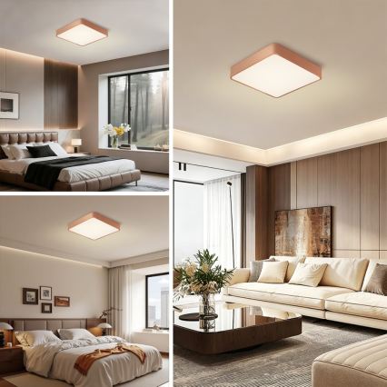 Brilagi - Plafoniera LED POOL SQUARE/48W/230V 3000/4000/6000K 50x50 cm bronzo