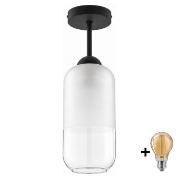 BRILAGI - Plafoniera LED RETRO GLASS 1xE27/60W/230V Ø 14 cm nero/bianco