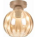 BRILAGI - Plafoniera LED RETRO GLASS 1xE27/60W/230V Ø 18 cm beige/beige fumé