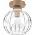 BRILAGI - Plafoniera LED RETRO GLASS 1xE27/60W/230V Ø 18 cm beige/trasparente