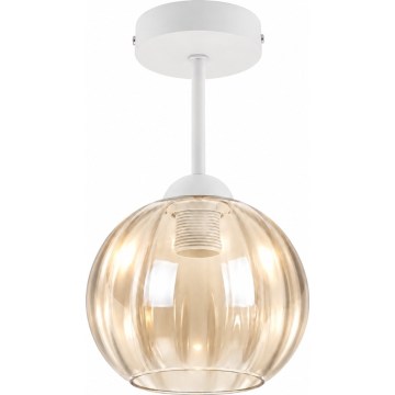 BRILAGI - Plafoniera LED RETRO GLASS 1xE27/60W/230V Ø 18 cm bianco/beige fumé