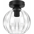 BRILAGI - Plafoniera LED RETRO GLASS 1xE27/60W/230V Ø 18 cm nero/trasparente