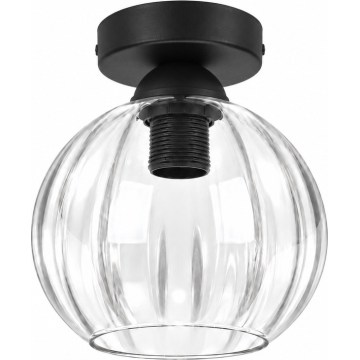 BRILAGI - Plafoniera LED RETRO GLASS 1xE27/60W/230V Ø 18 cm nero/trasparente