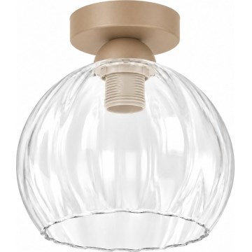 BRILAGI - Plafoniera LED RETRO GLASS 1xE27/60W/230V Ø 25 cm beige/trasparente