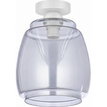 BRILAGI - Plafoniera LED RETRO GLASS 1xE27/60W/230V Ø 26 cm bianca/grigio fumé