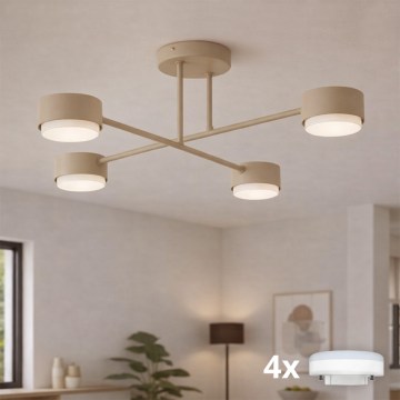 Brilagi - Plafoniera LED RGB+CCT dimmerabile a montaggio superficiale MONO 4xGX53/14W/230V 2700-6500K Wi-Fi Tuya nero