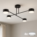 Brilagi - Plafoniera LED RGB+CCT dimmerabile MONO 4xGX53/14W/230V 2700-6500K Wi-Fi Tuya nera