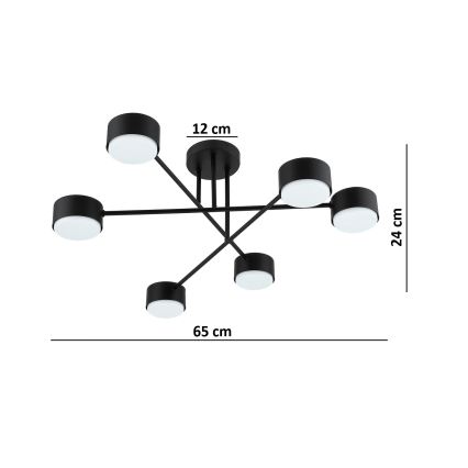 Brilagi - Plafoniera dimmerabile LED RGB+CCT MONO 6xGX53/14W/230V 2700-6500K Wi-Fi Tuya nero