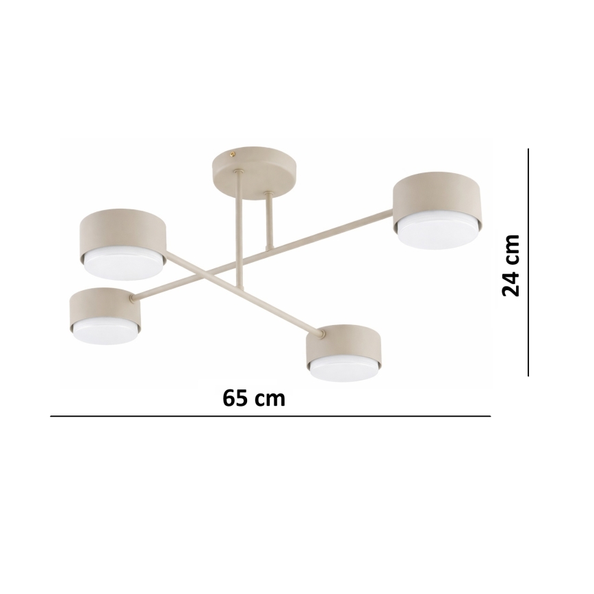 Brilagi - Plafoniera LED RGB+CCT dimmerabile a montaggio superficiale MONO 4xGX53/14W/230V 2700-6500K Wi-Fi Tuya nero