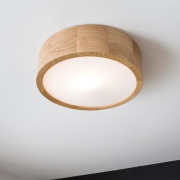 Brilagi - Plafoniera LED RGBW dimmerabile CARVALHO 1xE27/15W/230V 2700-6500K Wi-Fi rovere diam. 27,5 cm