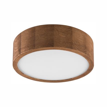 Brilagi - Plafoniera LED RGBW dimmerabile CARVALHO 1xE27/9W/230V 2700-6500K Wi-Fi rovere Ø 27,5 cm