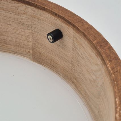 Brilagi - Plafoniera LED RGBW dimmerabile CARVALHO 1xE27/9W/230V 2700-6500K Wi-Fi rovere Ø 27,5 cm