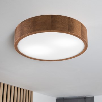 Brilagi - Plafoniera LED RGBW dimmerabile CARVALHO 2xE27/15W/230V 2700-6500K Wi-Fi rovere Ø 37,5 cm