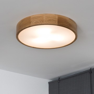 Brilagi - Plafoniera LED RGBW dimmerabile CARVALHO 3xE27/15W/230V 2700-6500K Wi-Fi rovere Ø 47,5 cm