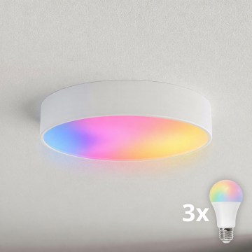 BRILAGI - Plafoniera LED RGBW dimmerabile CLARE 3xE27/12W/230V 2700-6500K Ø 40 cm bianca