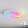 BRILAGI - Plafoniera LED RGBW dimmerabile CLARE 4xE27/12W/230V 2700-6500K Ø 50 cm bianco