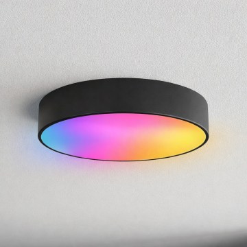 Brilagi - Plafoniera LED RGBW dimmerabile per bagno CLARE 3xE27/9W/230V 2700-6500K Ø 40 cm IP54 Wi‑Fi nero