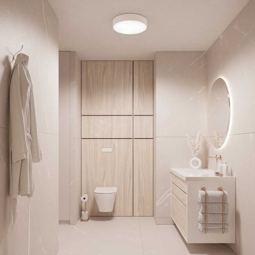 Brilagi - Plafoniera LED RGBW dimmerabile per bagno CLARE 3xE27/9W/230V 2700-6500K Ø 40 cm IP54 Wi‑Fi bianca