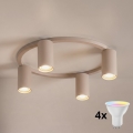 Brilagi - Plafoniera LED RGBW dimmerabile SELE 4xGU10/6,5W/230V 2700-6500K beige