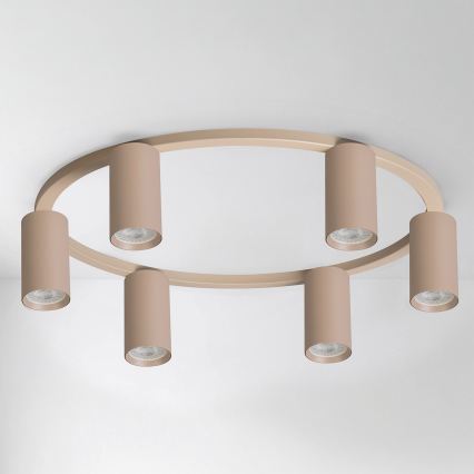 Brilagi - Lampada da soffitto LED dimmerabile RGBW SELE 6xGU10/6,5W/230V 2700-6500K beige + telecomando