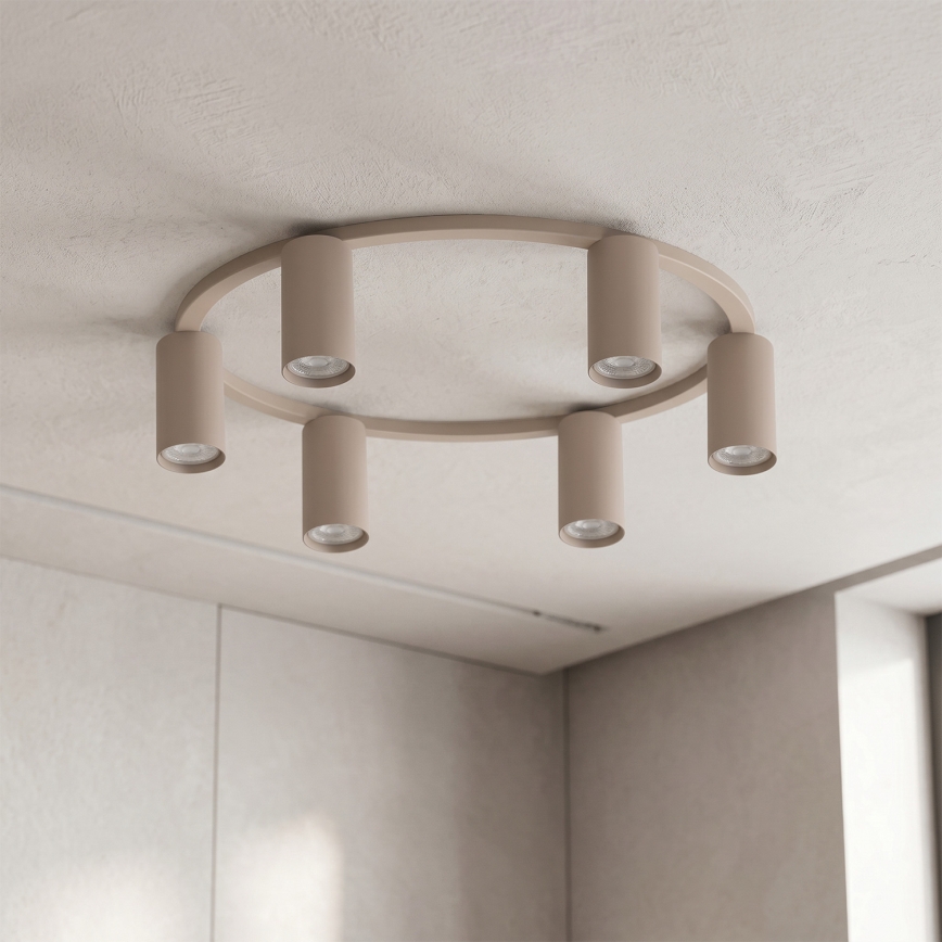 Brilagi - Lampada da soffitto LED dimmerabile RGBW SELE 6xGU10/6,5W/230V 2700-6500K beige + telecomando