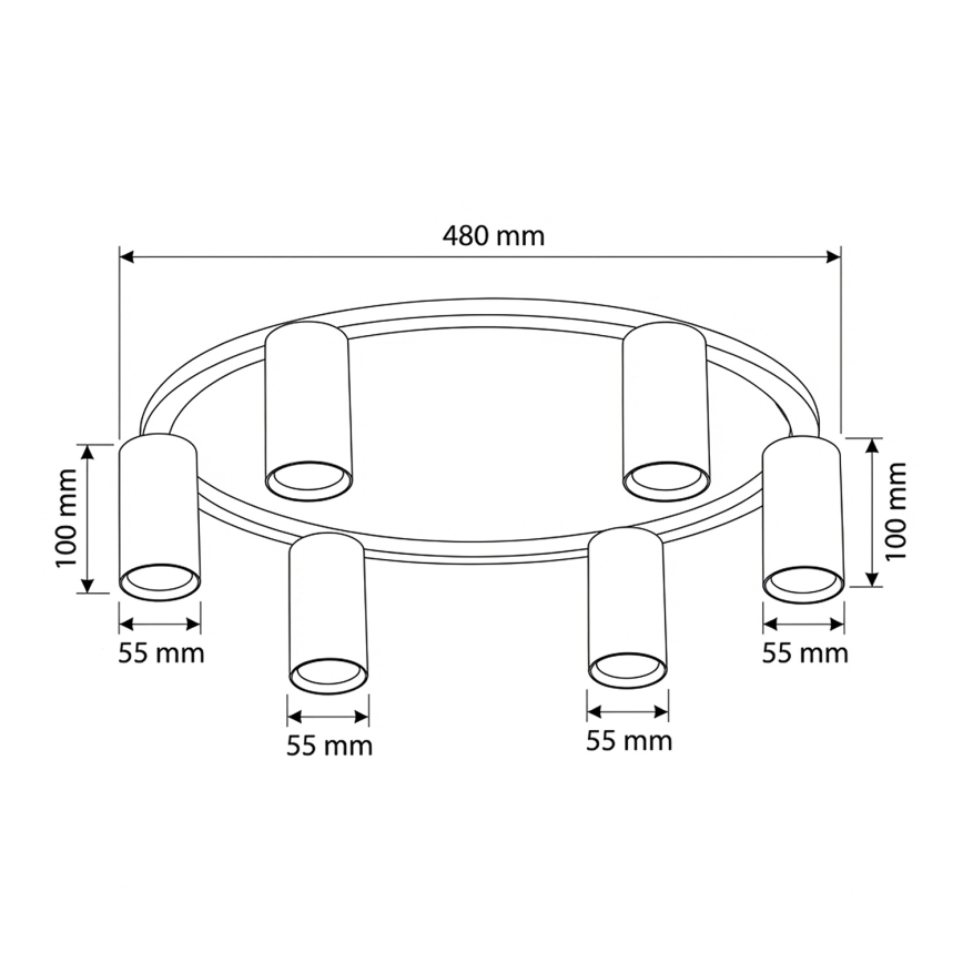 Brilagi - Lampada da soffitto LED dimmerabile RGBW SELE 6xGU10/6,5W/230V 2700-6500K beige + telecomando