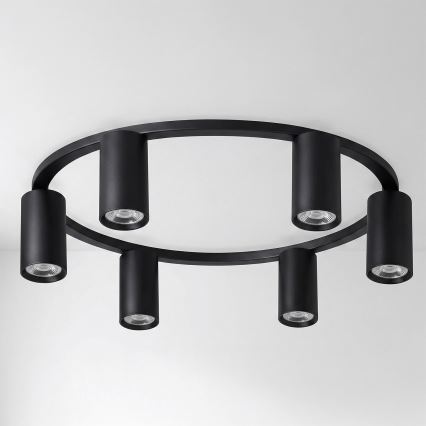 Brilagi - LED RGBW Plafoniera dimmerabile SELE 6xGU10/6,5W/230V 2700-6500K nero + telecomando