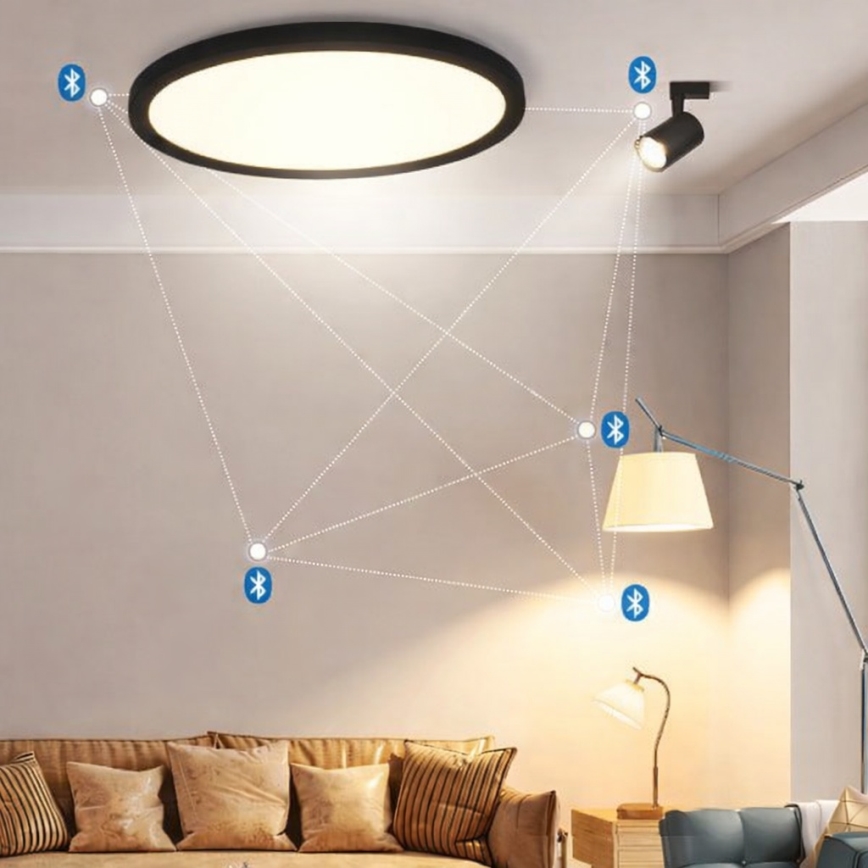 Brilagi - LED RGBW Plafoniera dimmerabile VIBE LED/36W/230V 3000-6500K nero + telecomando