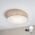 Brilagi - Plafoniera LED SIRIJA 4xE27/15W/230V Ø 60 cm beige