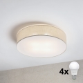 Brilagi - Plafoniera LED SIRIJA 4xE27/15W/230V Ø 60 cm colore crema