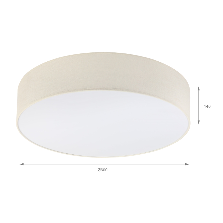 Brilagi - Plafoniera LED SIRIJA 4xE27/60W/230V diam. 60 cm crema