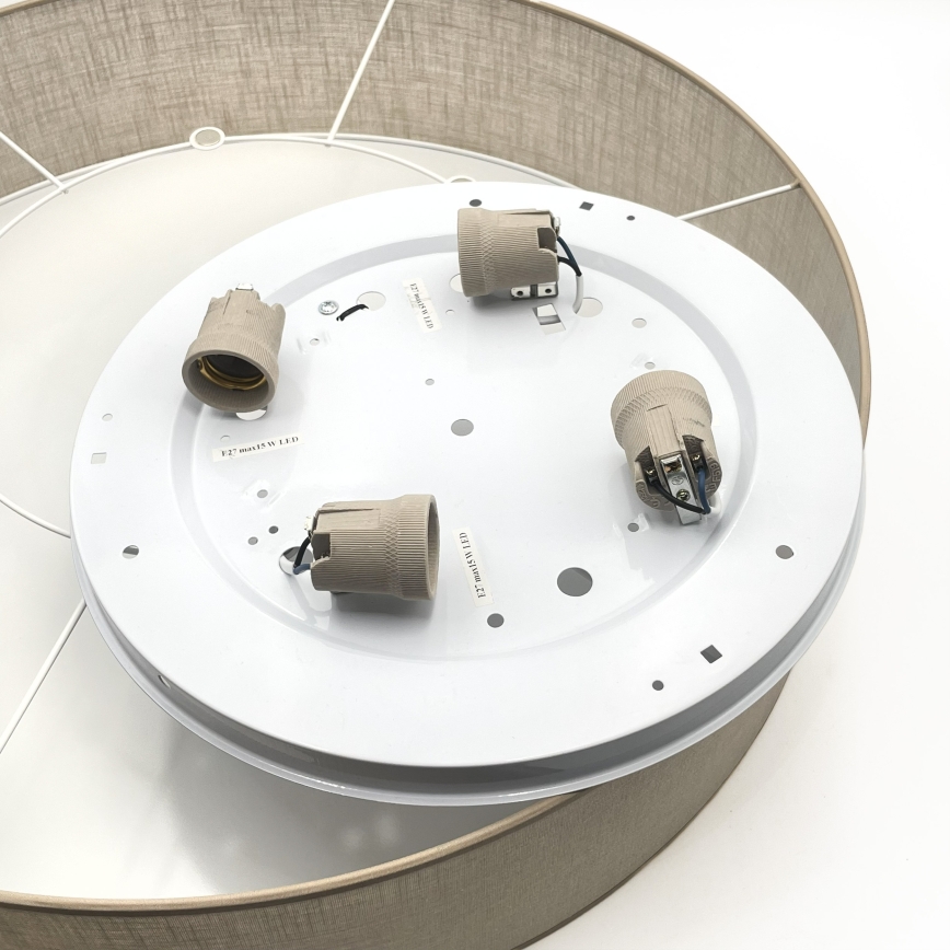 Brilagi - Plafoniera LED SIRIJA 4xE27/60W/230V, Ø 60 cm, beige