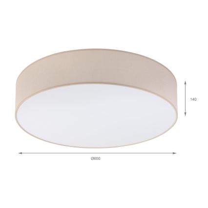 Brilagi - Plafoniera LED SIRIJA 4xE27/60W/230V, Ø 60 cm, beige