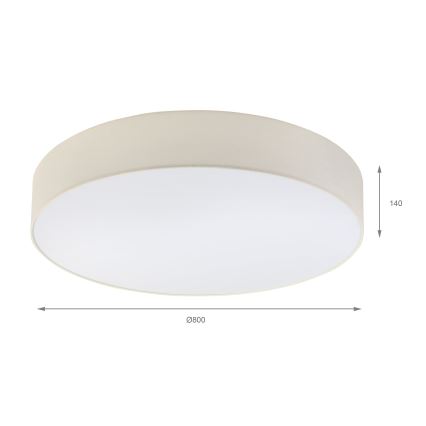 Brilagi - Plafoniera LED SIRIJA, 6x E27 (max. 60 W), 230 V, Ø 80 cm, colore crema