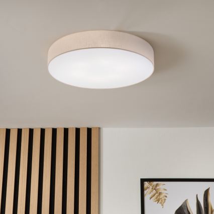 Brilagi - Plafoniera LED SIRIJA 6xE27/15W/230V Ø 80 cm beige