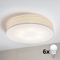 Brilagi - Plafoniera LED SIRIJA 6xE27/15W/230V Ø 80 cm crema