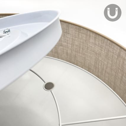 Brilagi - Plafoniera LED SIRIJA 6xE27/60W/230V diam. 80 cm beige